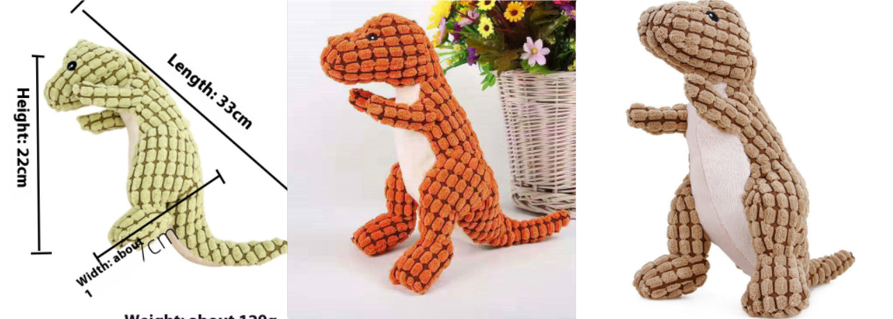 Hundespielzeug Dinosaurier aus Plüsch – Mit Sound gegen Langeweile